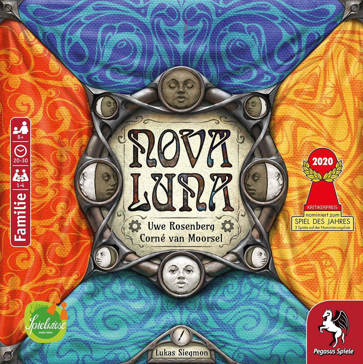 Nova Luna box cover by Pegasus Spiele invites family play