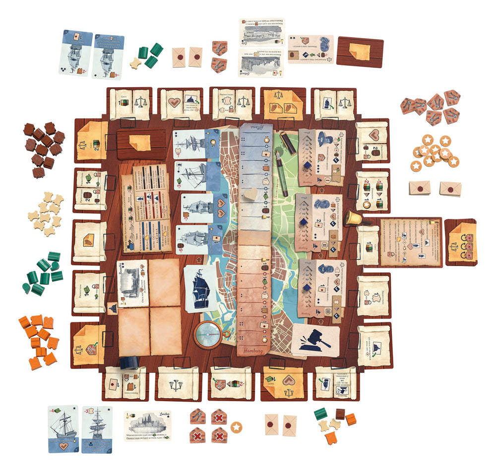 Pegasus Spiele Rival Cities game components, enabling strategic back-and-forth battles and easy setup.