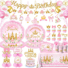 Peghoqu princess banner happy birthday sets a festive mood for celebrations.