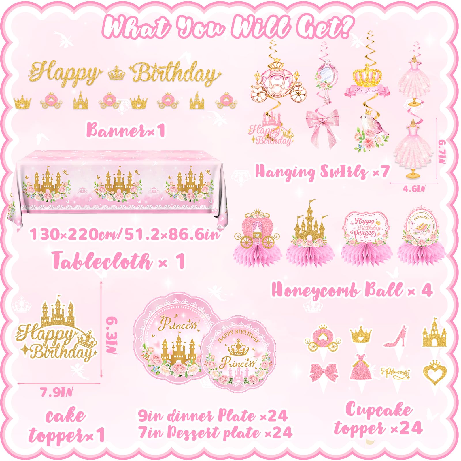 Peghoqu princess plates designs ensure easy cleanup after treats.