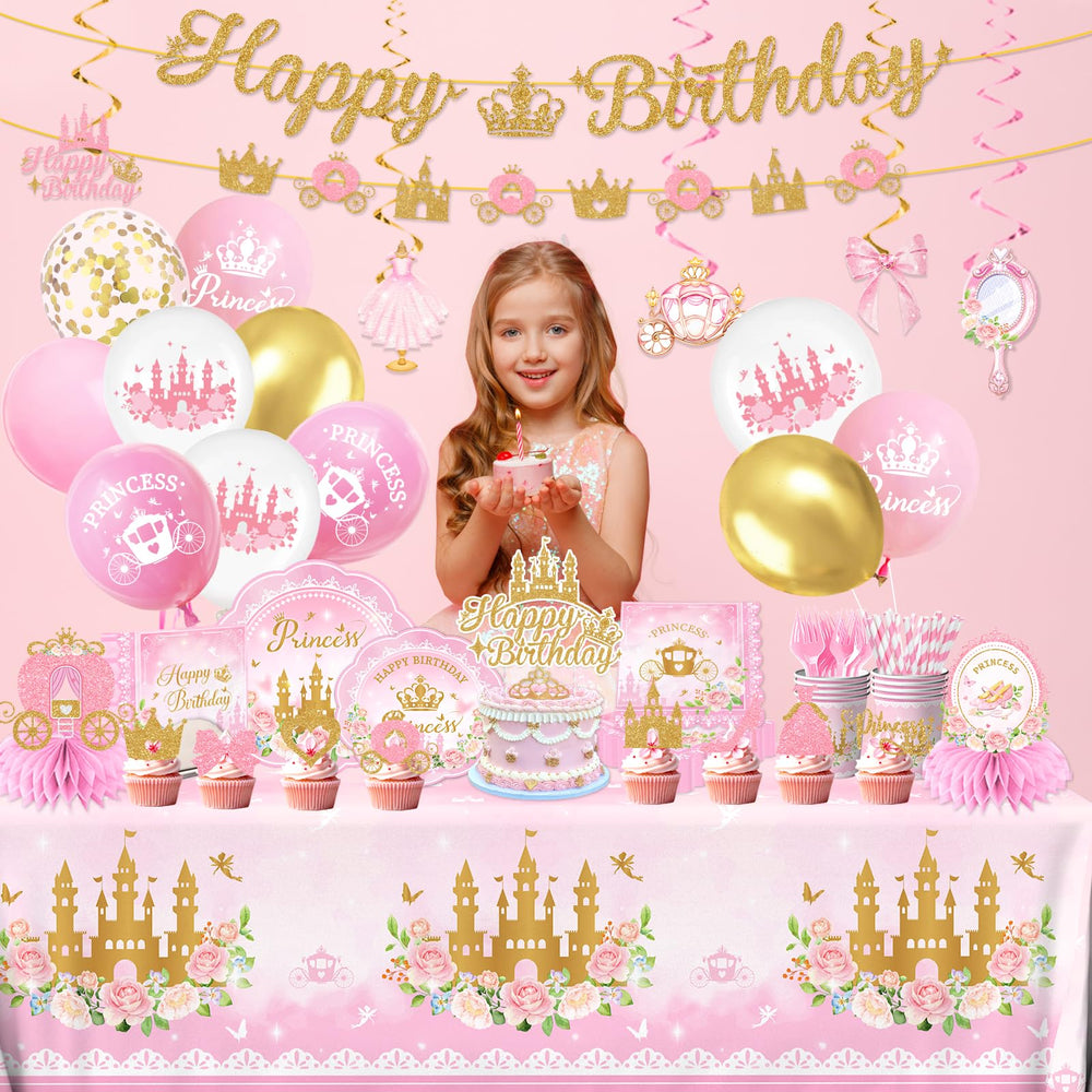 Peghoqu princess swirls banners add magical charm to party decor.