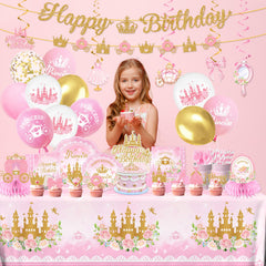 Peghoqu princess swirls banners add magical charm to party decor.