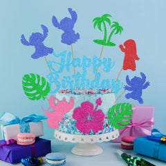 Pekeng glitter cartoon toppers add color to ice cream and dessert trays