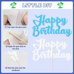 Pekeng toppers with glitter provide safe, smooth-edged dessert decoration
