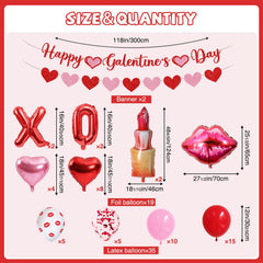 Pekeng red lips foil balloon adds a bold kiss-themed accent for photos.