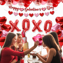 Pekeng red XO balloons ideal for photo-worthy galentine moments.