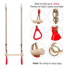 PELLOR 10 mm rope diameter supports sturdy holds during active swings.