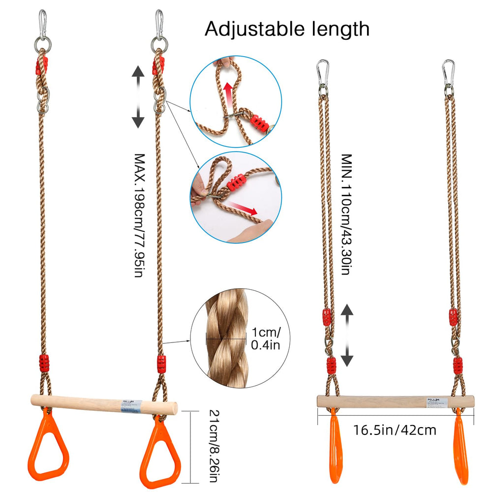 PELLOR two carabiners included for quick, secure setup.