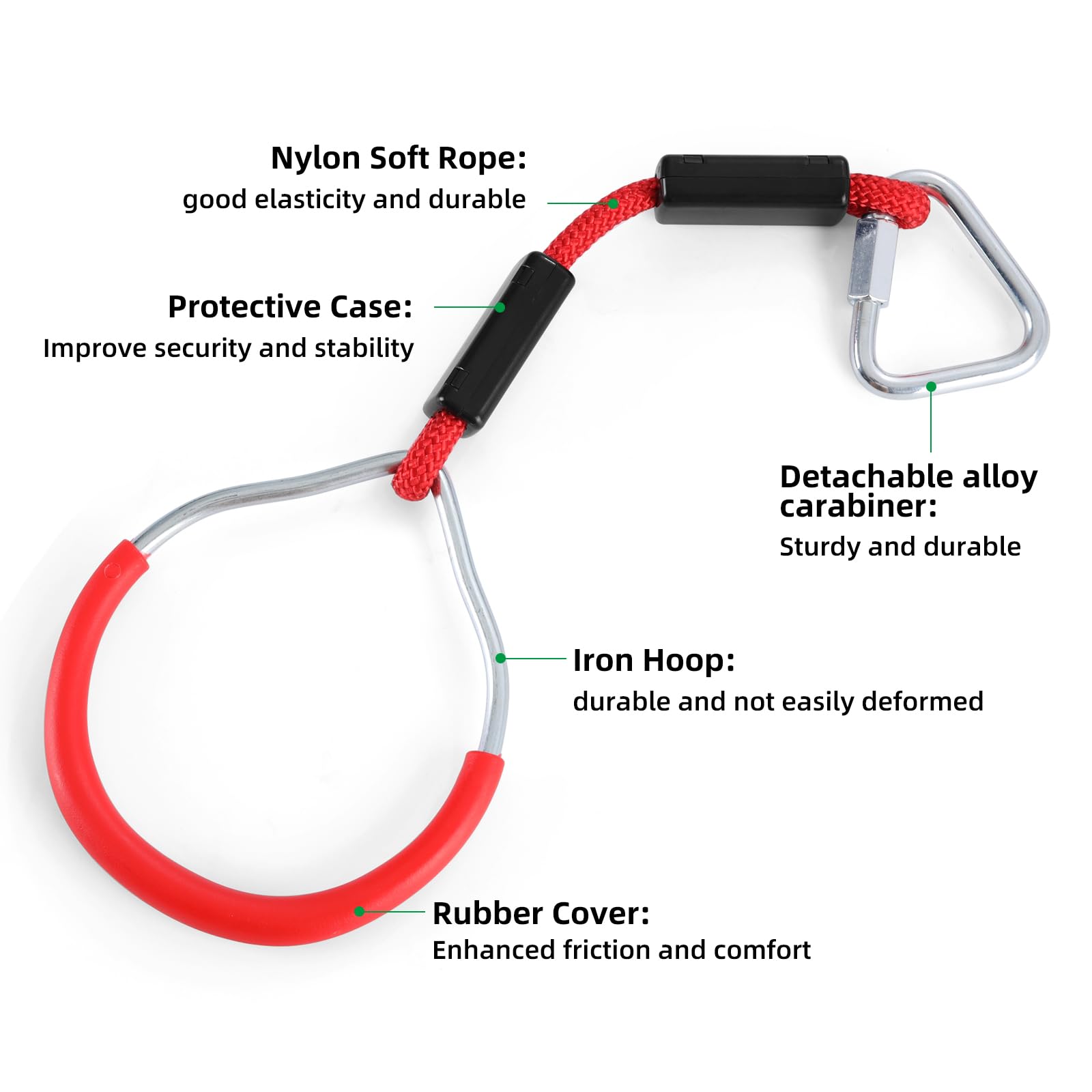 PELLOR Colorful gymnastic rings enhancing engaging family exercise.