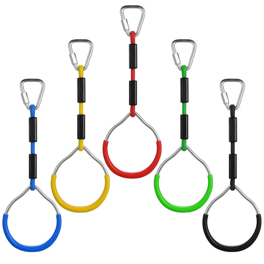 PELLOR Hanging Ninja Rings setup for upper body strength and coordination.