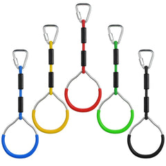PELLOR Hanging Ninja Rings setup for upper body strength and coordination.