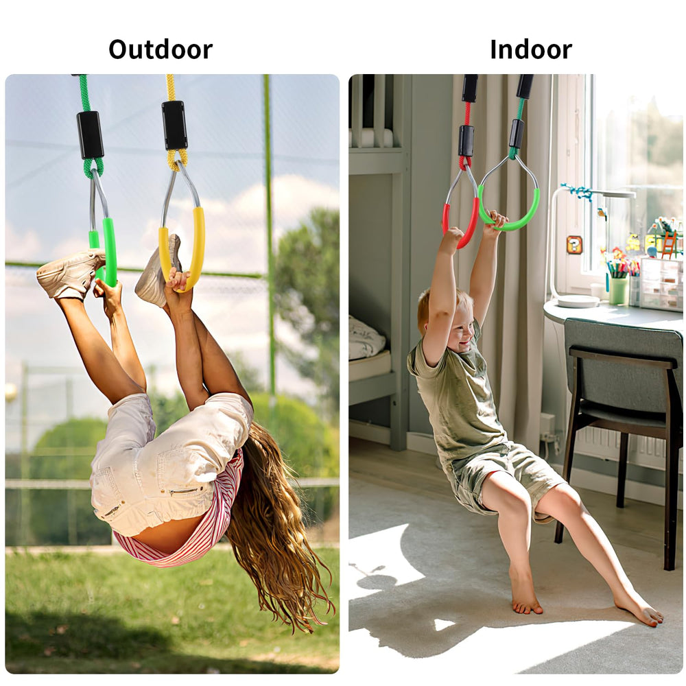PELLOR Indoor-outdoor use rings suitable for versatile play spaces.