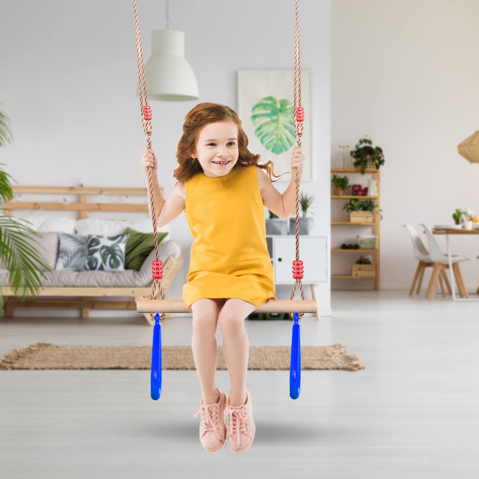 PELLOR kids swinging with this setup enhances dexterity and coordination.