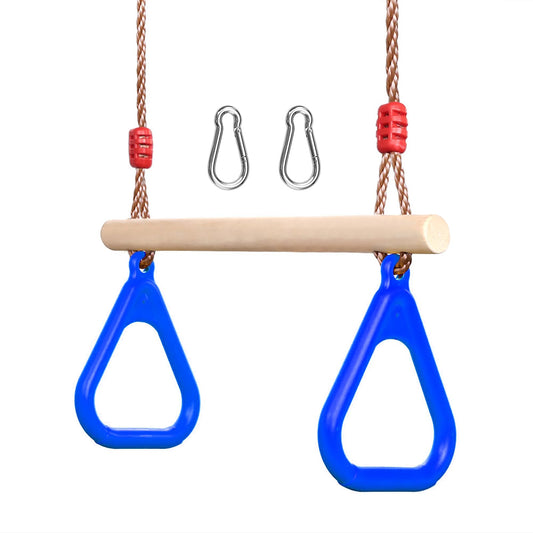 PELLOR Playground trapeze bar in action improves balance during indoor play.