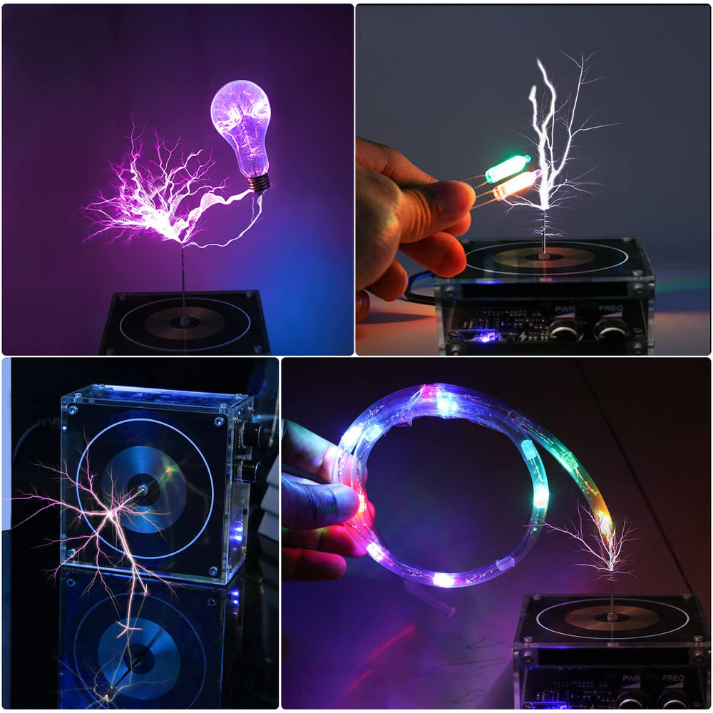 PEMENOL Musical Tesla Coil discharge arc demonstrates safe, visible plasma effects