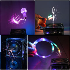 PEMENOL Musical Tesla Coil discharge arc demonstrates safe, visible plasma effects