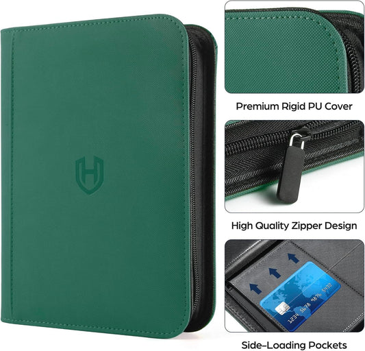 Pemocyny Card Binder 9-pocket-layout shows 648-card capacity for full collections.