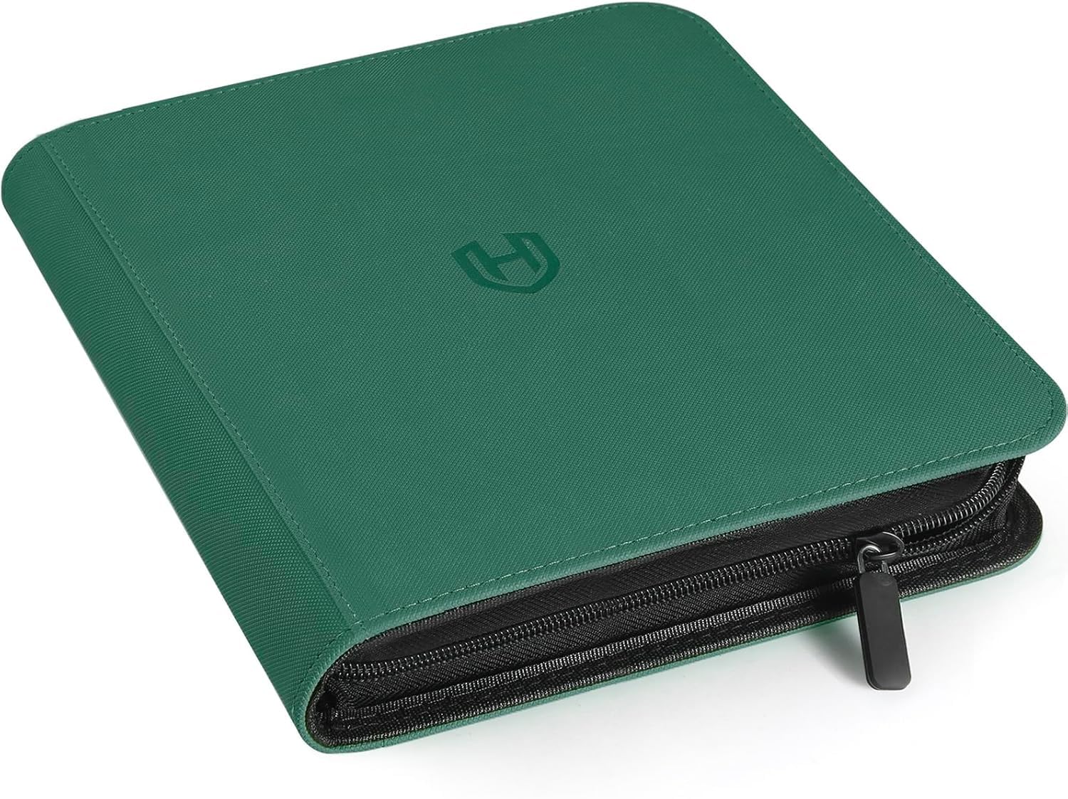 Pemocyny Card Binder zipper cover highlights durable PU exterior for secure card storage.