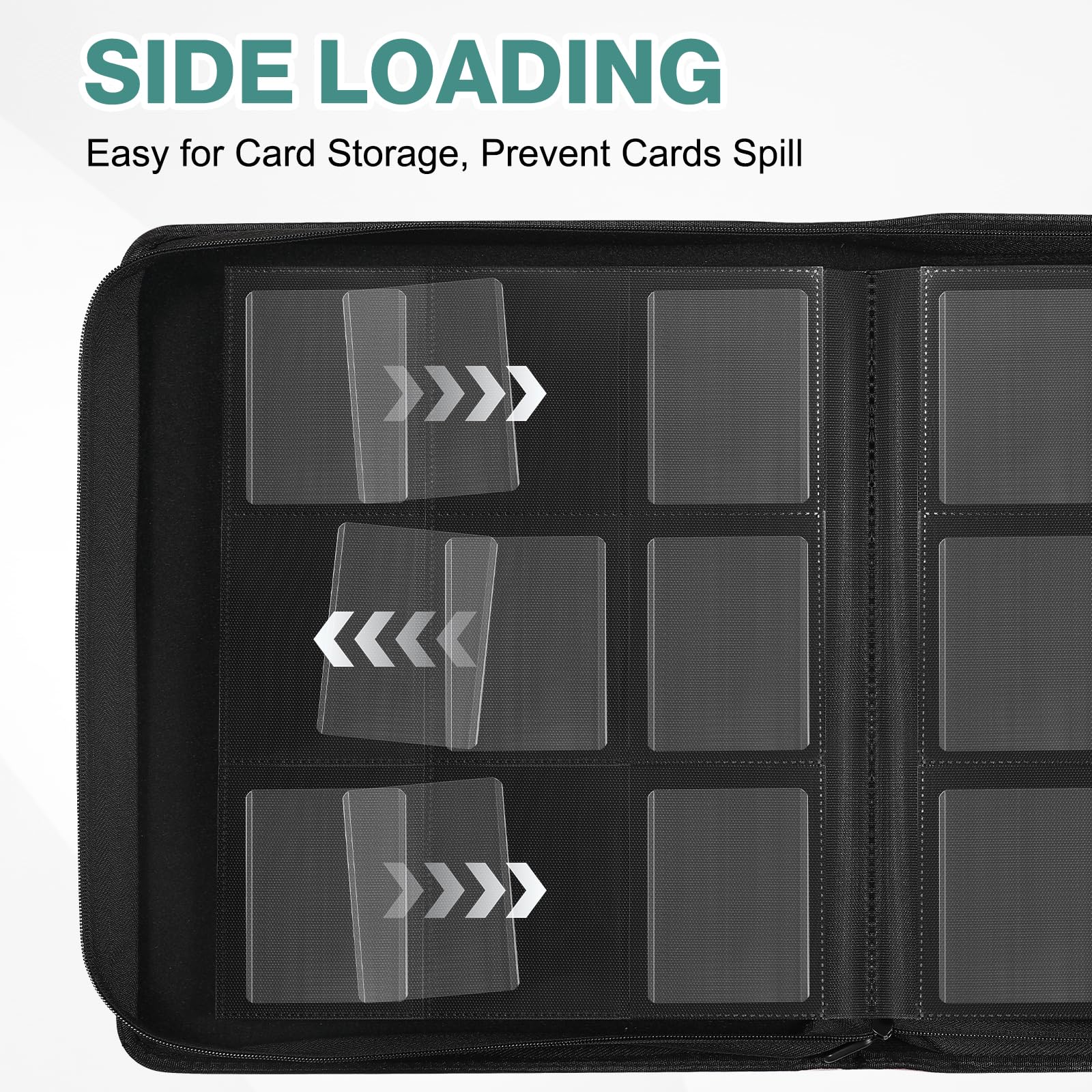 Pemocyny top loader binder with zipper closure keeps contents secure.