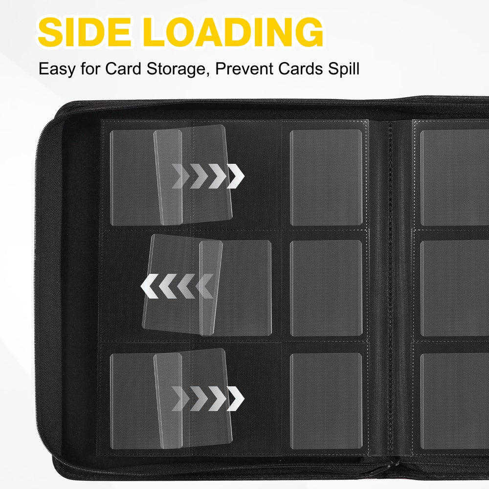 Pemocyny Toploader Binder with 9-pocket PU cover keeps cards neatly organized.