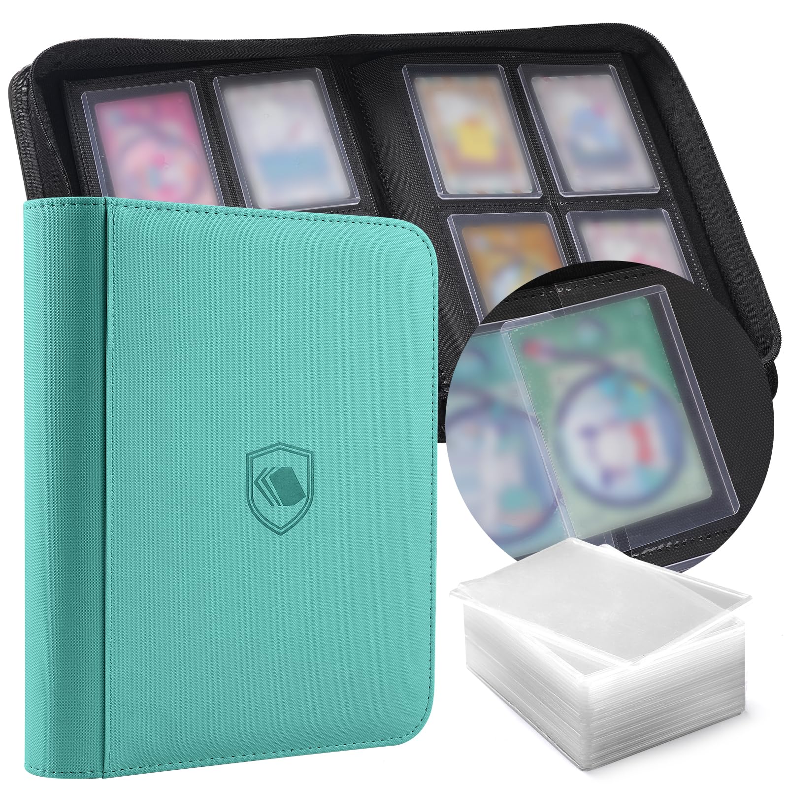 Pemocyny Toploader Binder front view for quick access to 3x4 cards