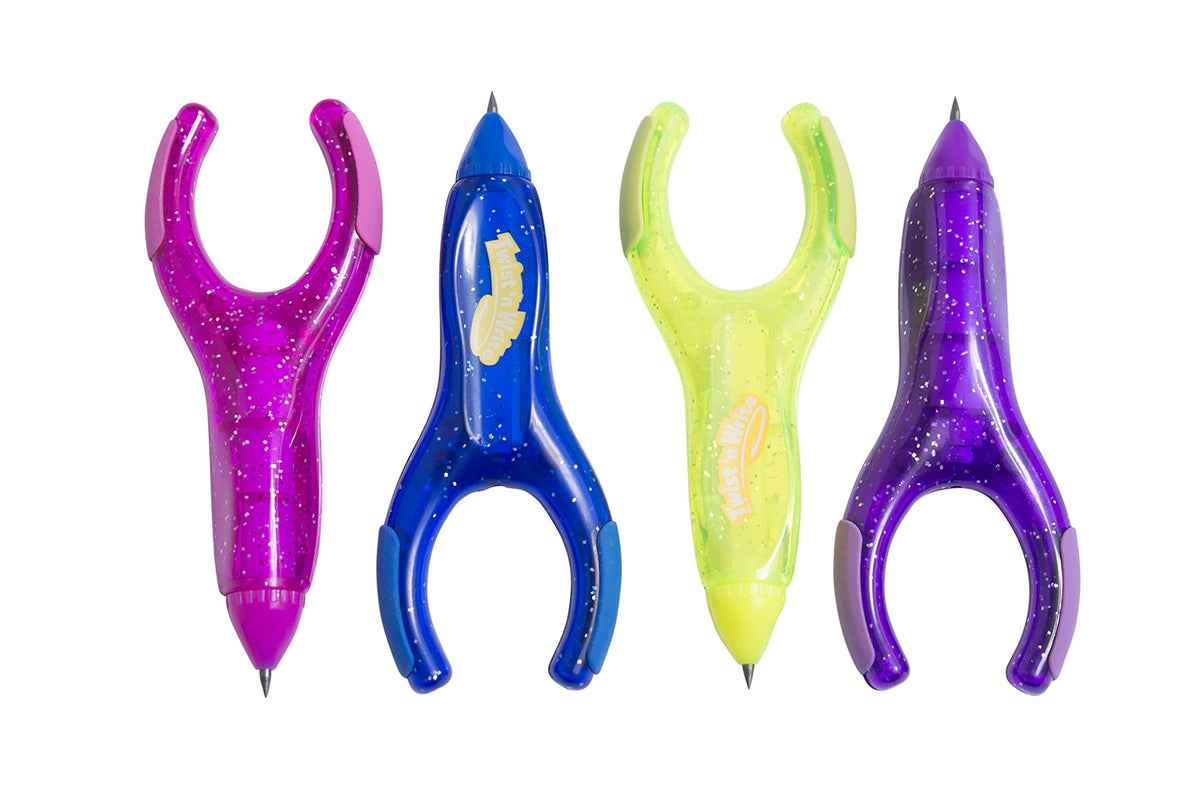 PenAgain 71 Twist N Write pencil assembled, four colors, easy grip for small hands and classroom use.