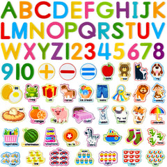 PENGFULL felt letters and numbers set on a board for interactive early learning.