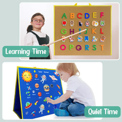 Pengfull flannel board wall mount and corner setup with felt pieces