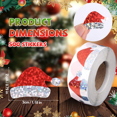 Penitue Christmas sticker on envelopes adds cheerful red-white accent