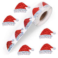 Penitue Santa hat glitter sticker on gift tags adds festive sparkle