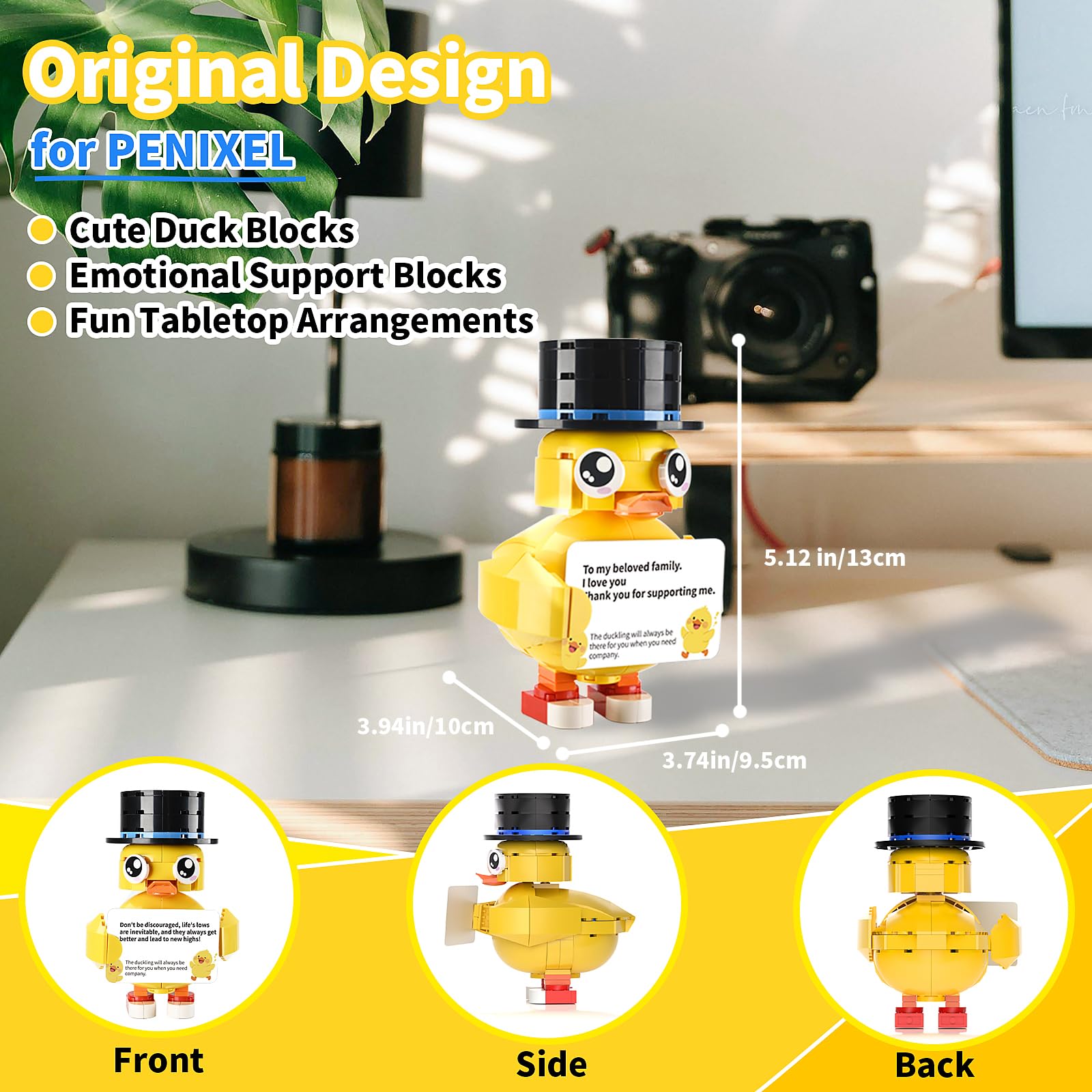 Penixel cute desk pet duck brightening a workspace with playful charm