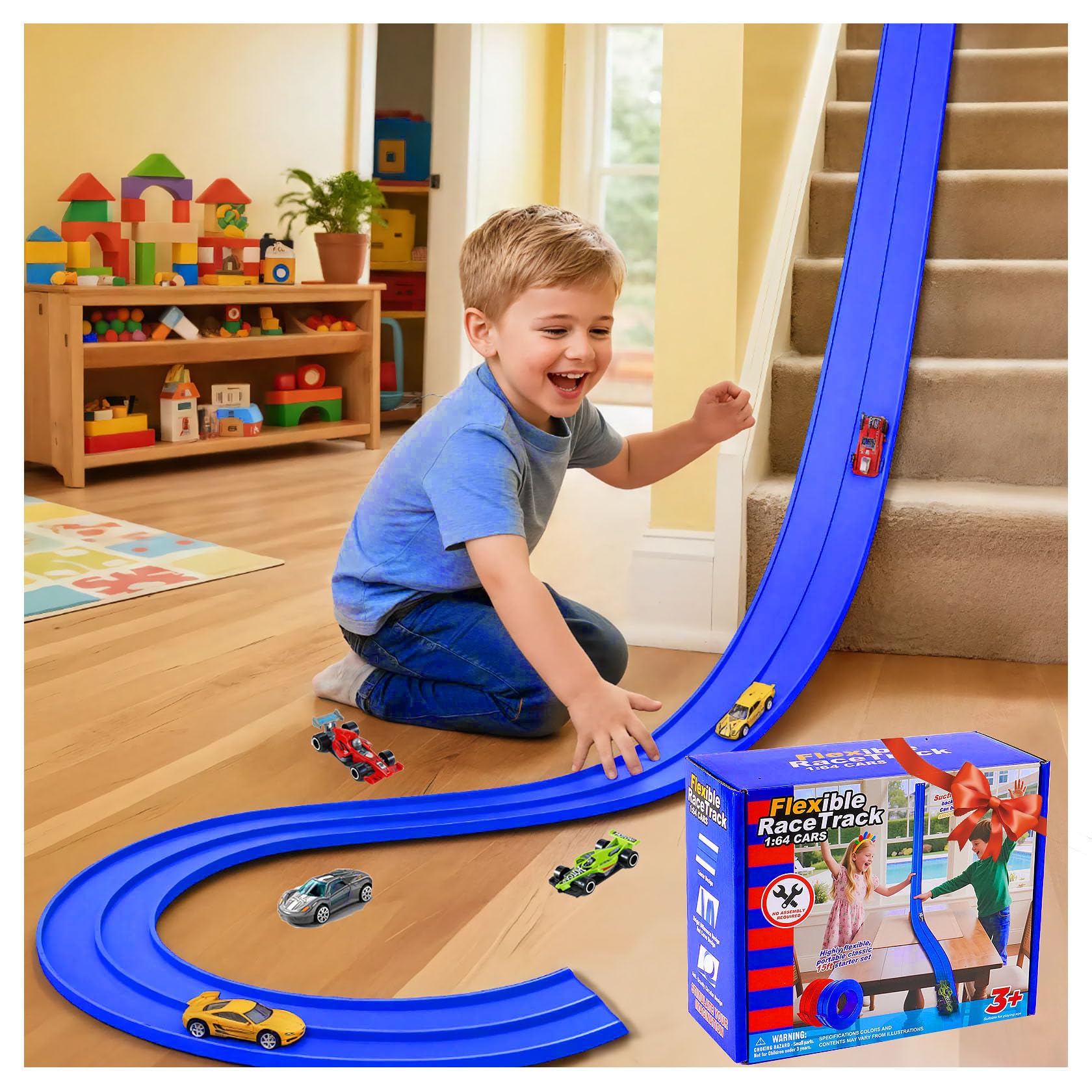 PENIXEL Flex Track 15ft setup close-up on smooth surface for instant racing