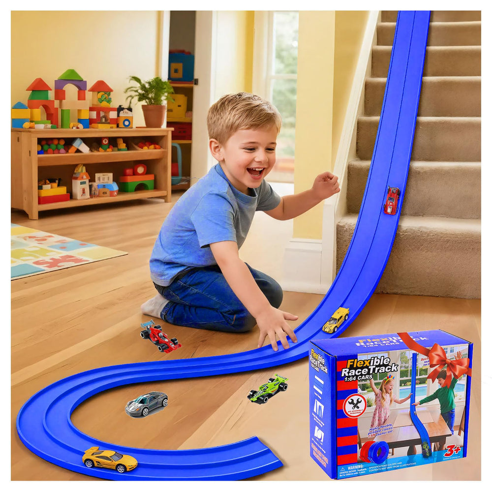 PENIXEL Flex Track 15ft setup close-up on smooth surface for instant racing