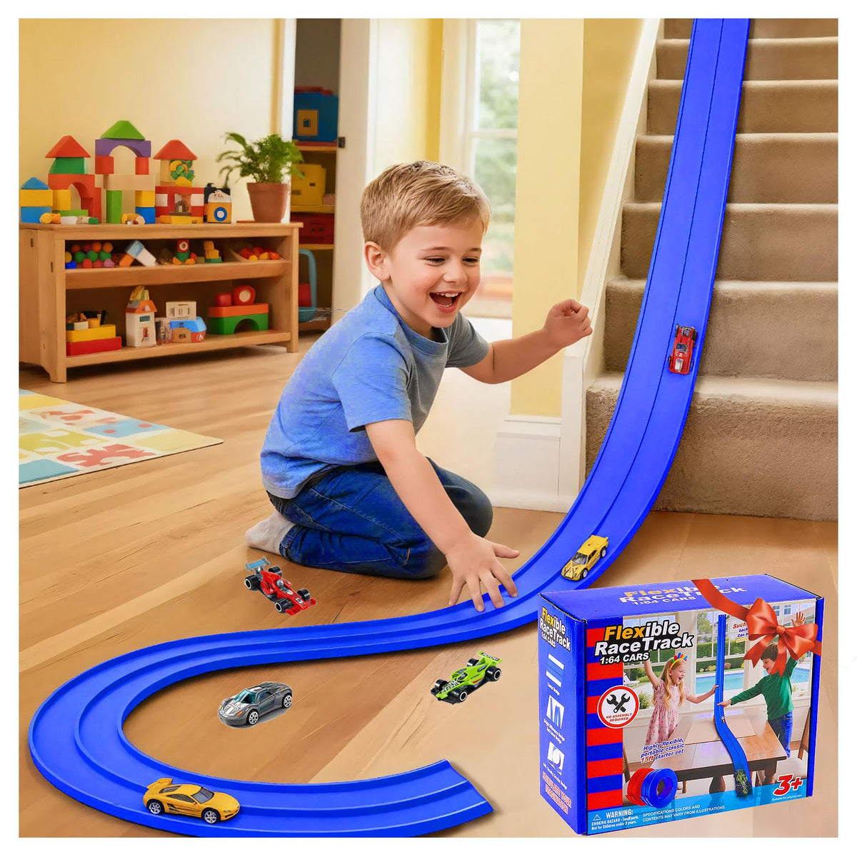 PENIXEL Flex Track 15ft setup close-up on smooth surface for instant racing
