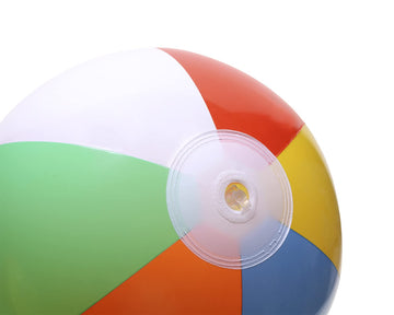 PENTA ANGEL Rainbow Beach Balls on a sunny beach for games.
