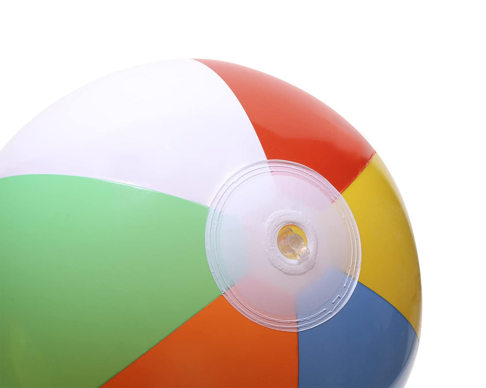 PENTA ANGEL Rainbow Beach Balls on a sunny beach for games.
