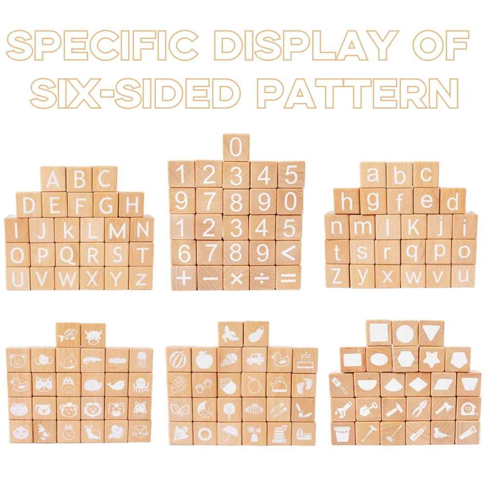 Peohud blocks with fruits and vegetables inspire color and shape recognition.