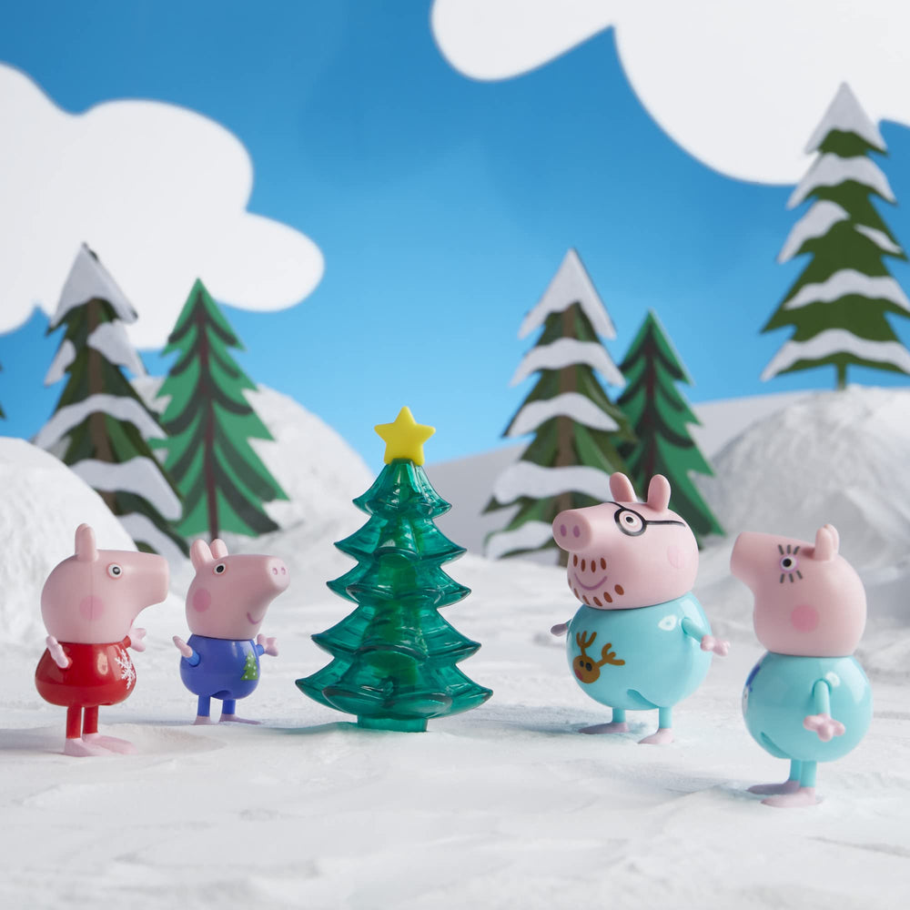 Peppa Pig Advent Calendar four holiday family figures for family storytelling.