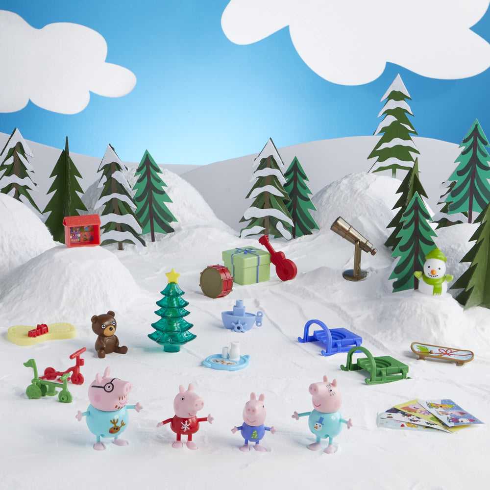 Peppa Pig Advent Calendar door 1 surprise reveals daily excitement for imaginative play.