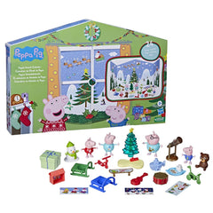 Peppa Pig Advent Calendar front view with snowy winter scene for countdown fun