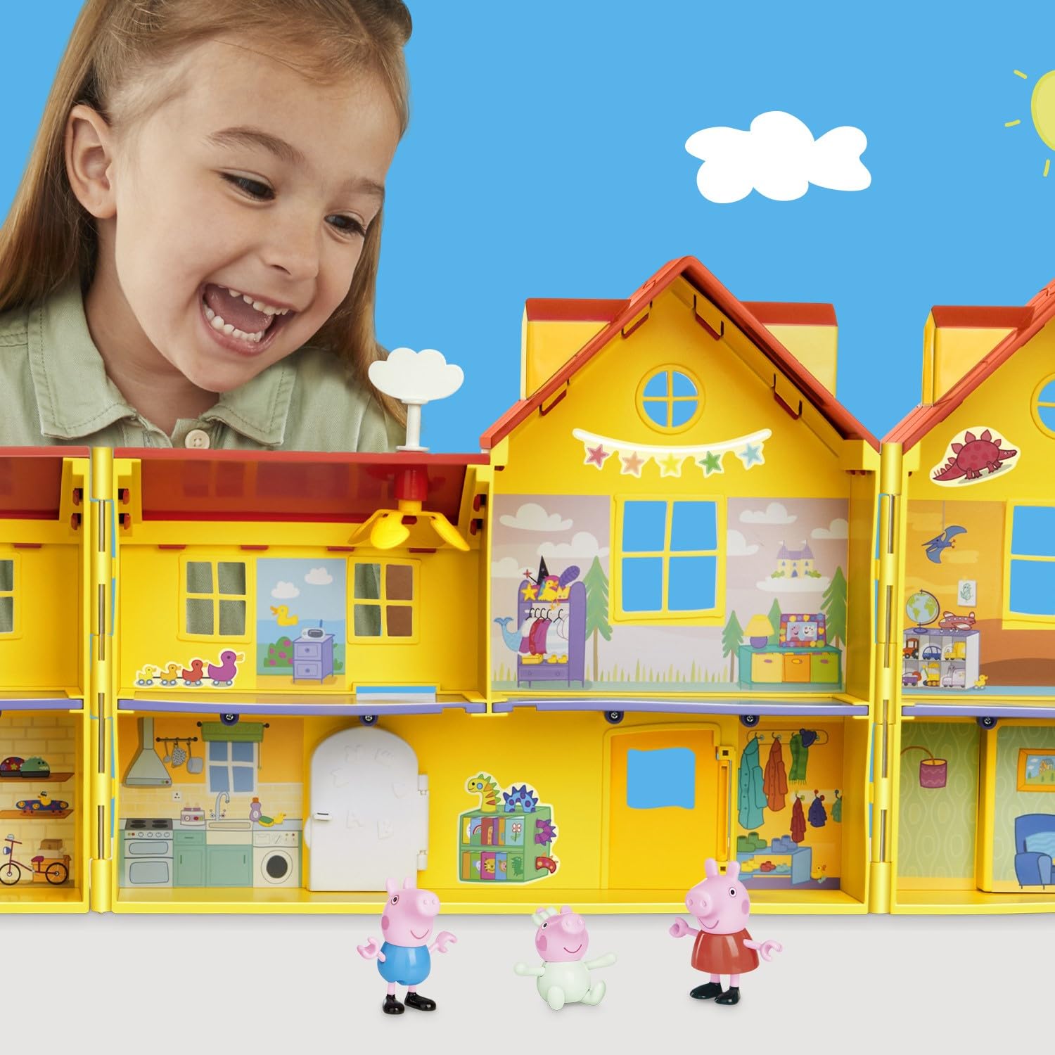 Peppa Pig Baby Evie cradle provides gentle rocking play moments