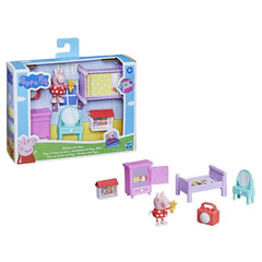 Peppa Pig bedtime bed scene with a 3-inch figure for imaginative play.