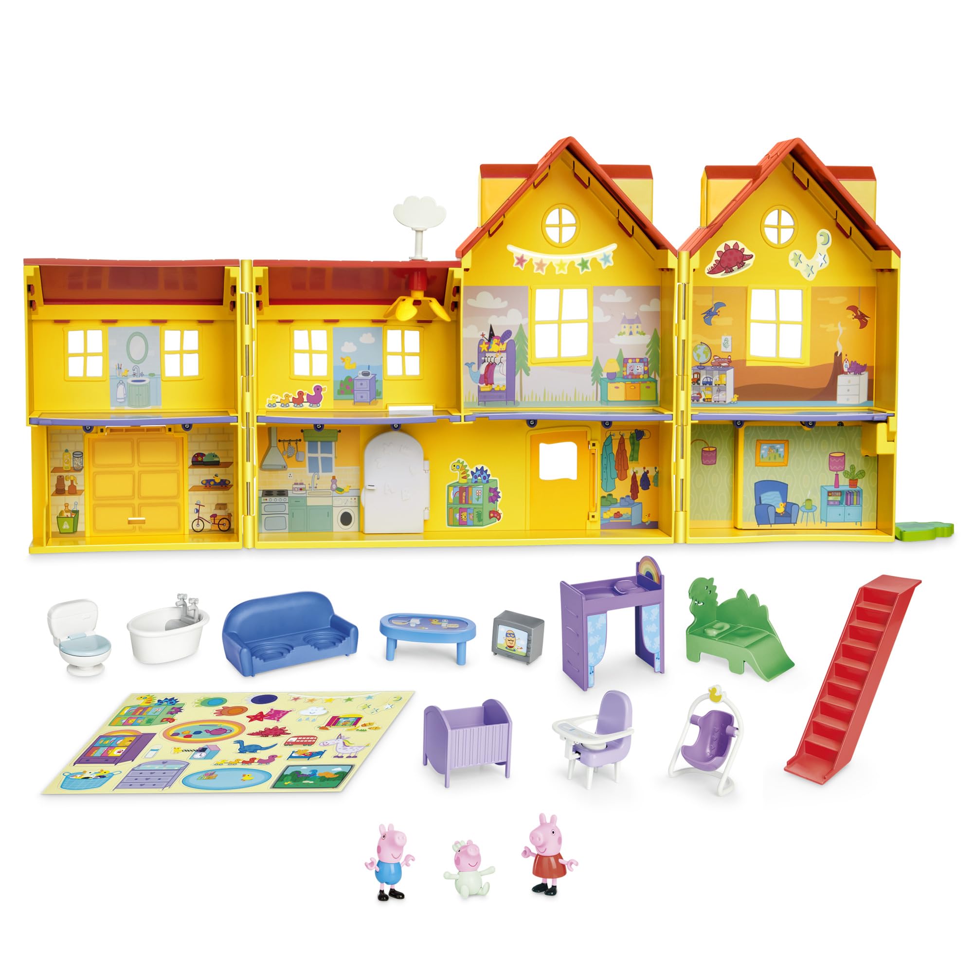 Peppa Pig big family house open front offers a spacious play space for family adventures