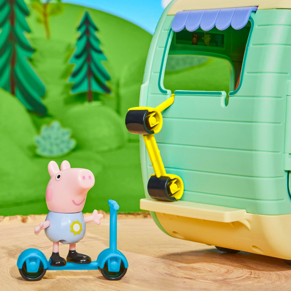 Peppa Pig caravan accessories table and chairs for social play.