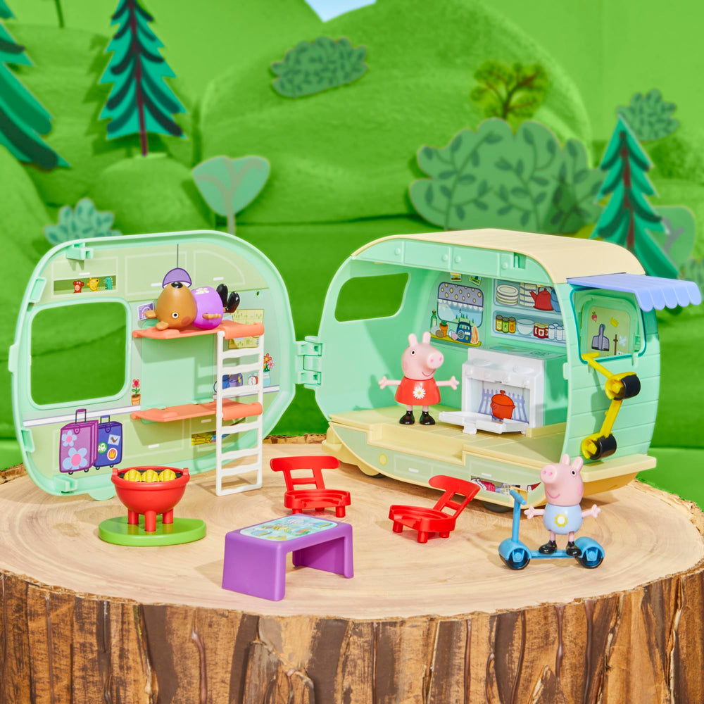Peppa Pig caravan kitchen interior for imaginative cooking adventures.