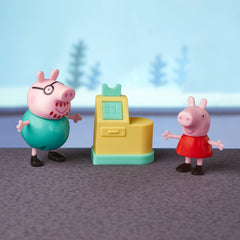 Peppa Pig checkout register with opening button for pretend purchases.