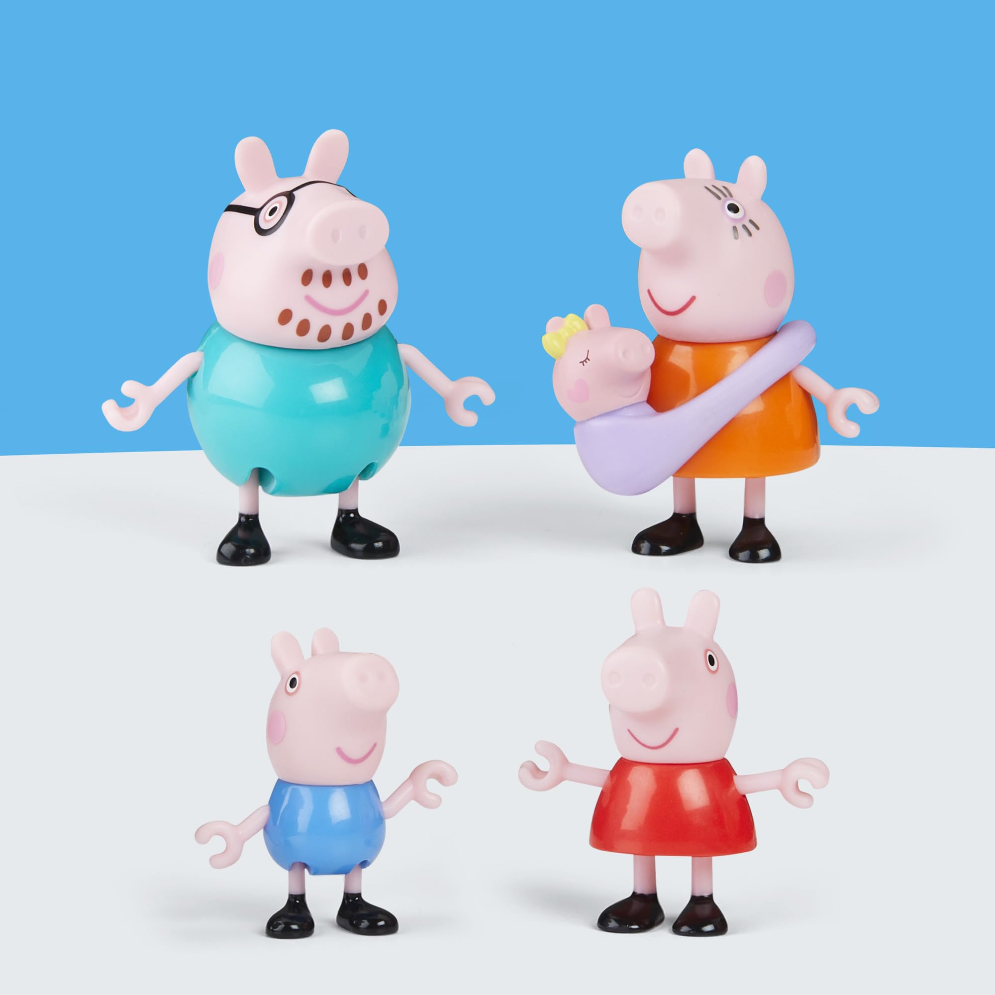 Carrier on Mummy Pig lets Baby Evie join family adventures.