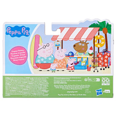 Peppa Pig George figure in tropical outfit for playful holiday roleplay