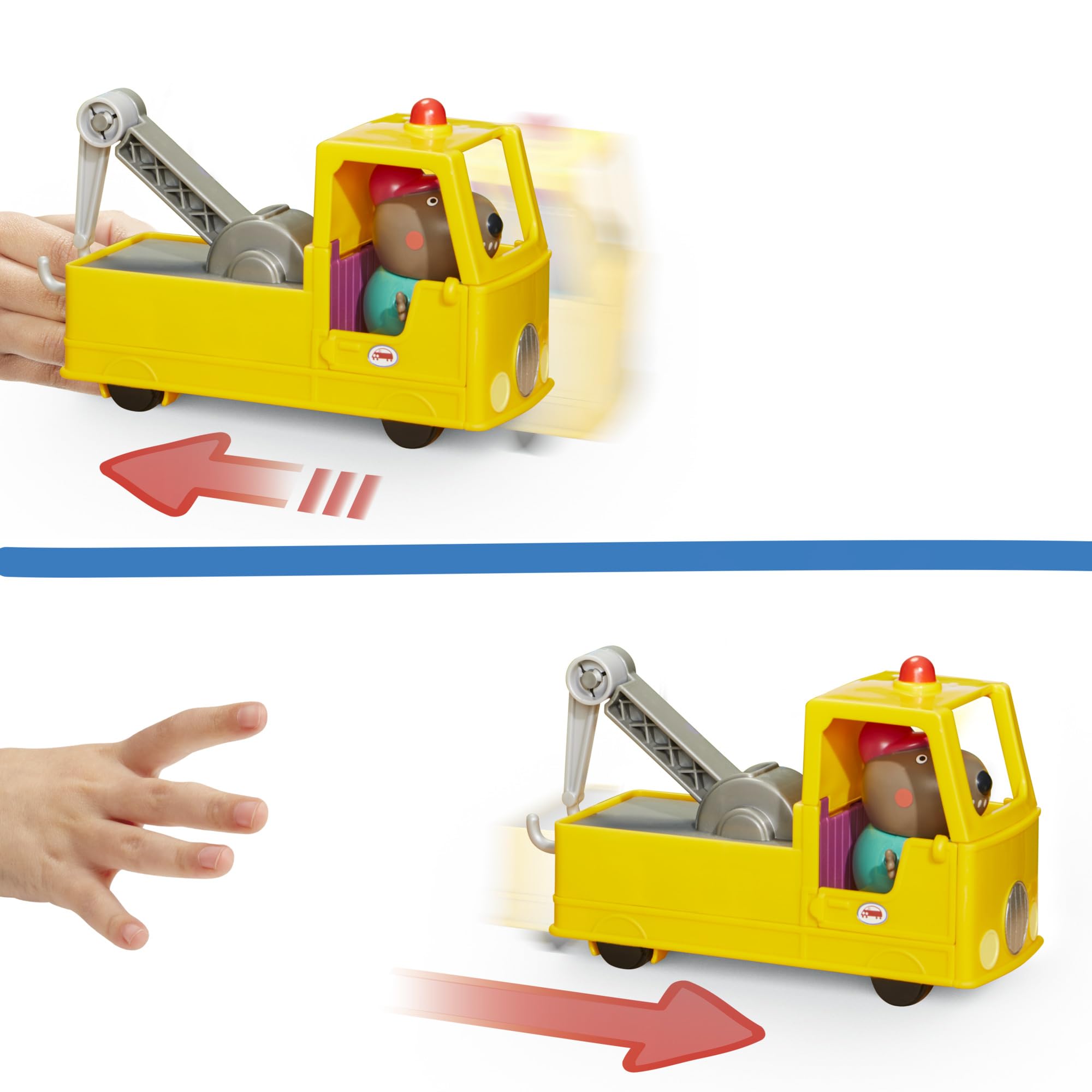 Peppa Pig Granddad Dog cab open design improves easy figure placement