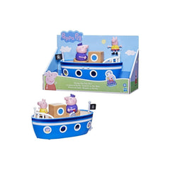 Rolling wheels on the Grandpa Pig’s Cabin Boat for push-along adventures